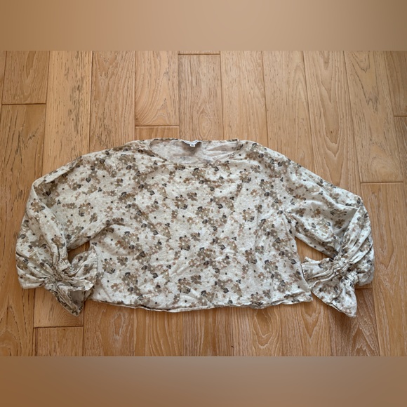 Something‎ Navy linen top pants size XL Lagenlook Earthy Old Money Boho floral - Picture 10 of 15